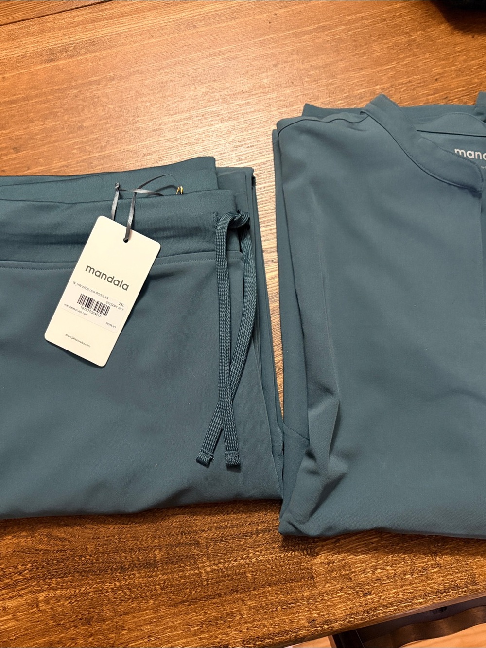 Mandala Women's Wide Leg Jumpsuit in Teal - Picture 3 of 4